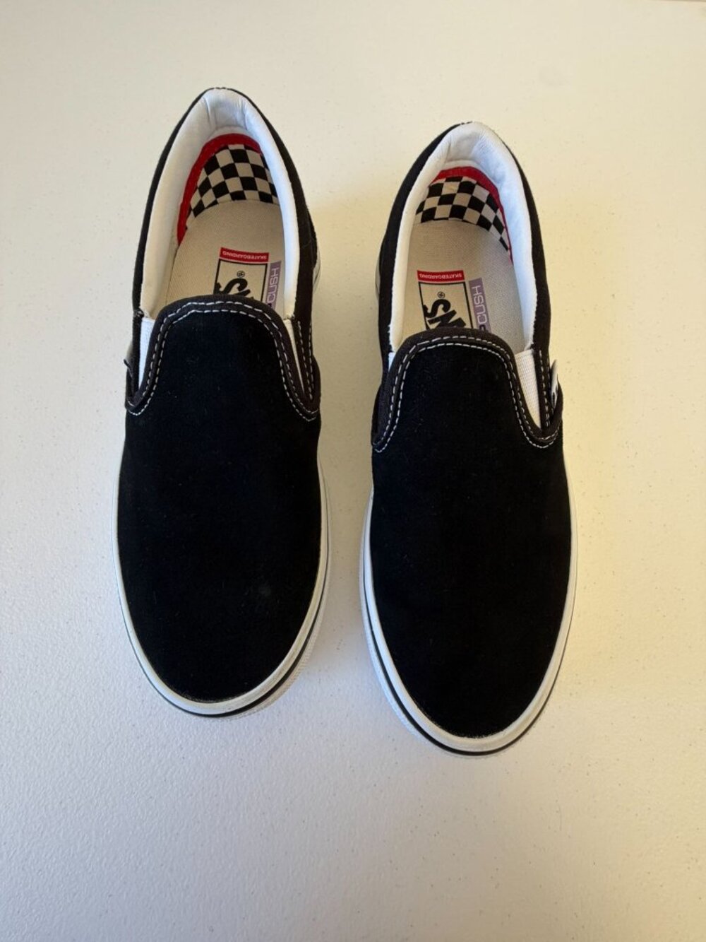 Vans Skate Classic Slip On PopCush Black White Sneakers Men's 5.5 Streetwear NEW - Picture 7 of 12